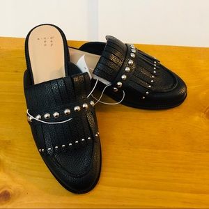 a new day backless loafers in black